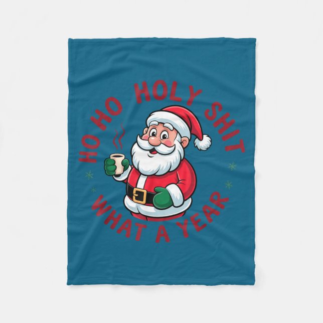 Couverture Polaire Ho Ho Ho Holy What A Year Funny Santa Christmas Pa (Devant)