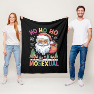 Couverture Polaire Ho Ho Homosexuel Noël Père Noël Gay pride de vacan