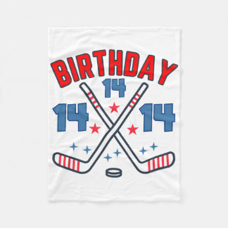 Couverture Polaire Hockey sur glace Quatorze Anniversaire Garçon 14e