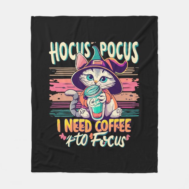 Couverture Polaire Hocus Focus - J'ai besoin de café pour me concentr (Devant)