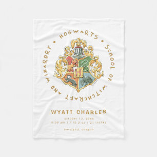 Couverture Polaire HOGWARTS™ Baby Birth Stats Fleece Blanket
