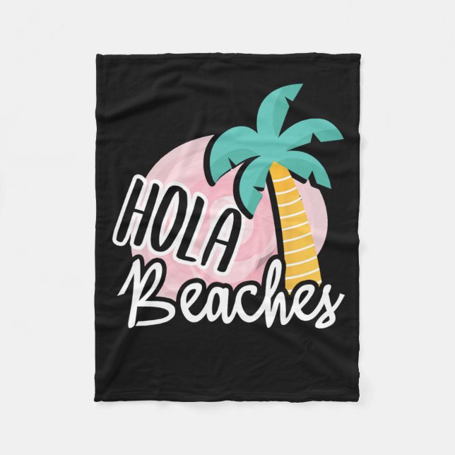 Couverture Polaire Hola Beaches Palm Tree Beach Vacances été Cadeau (Devant)