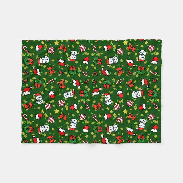 Couverture Polaire Holiday Snowman (Devant (Horizontal))