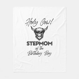 Couverture Polaire Holly Cow StepMom Of The Birthday Boy Highland Cow
