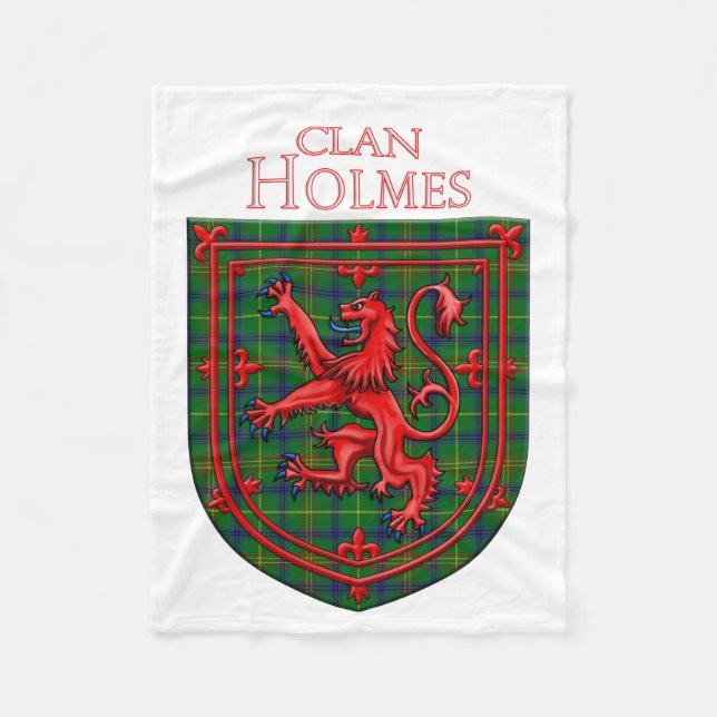 Couverture Polaire Holmes Tartan Scottish Plaid Lion Rampant (Devant)