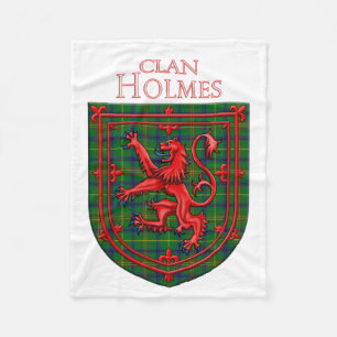 Couverture Polaire Holmes Tartan Scottish Plaid Lion Rampant