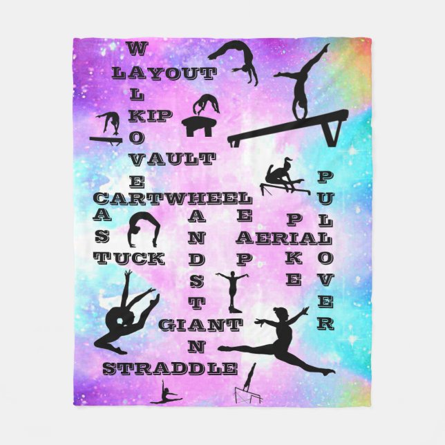 Couverture Polaire Hologramme Gymnastique Compétences Mots-croisés Bl (Devant)