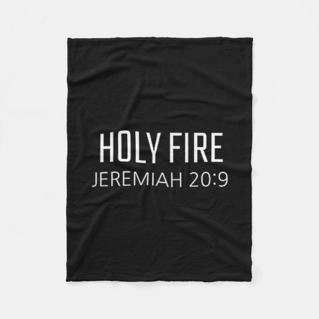 Couverture Polaire Holy Fire - Jeremiah 20_9 Bible Religious Verse  (Devant)