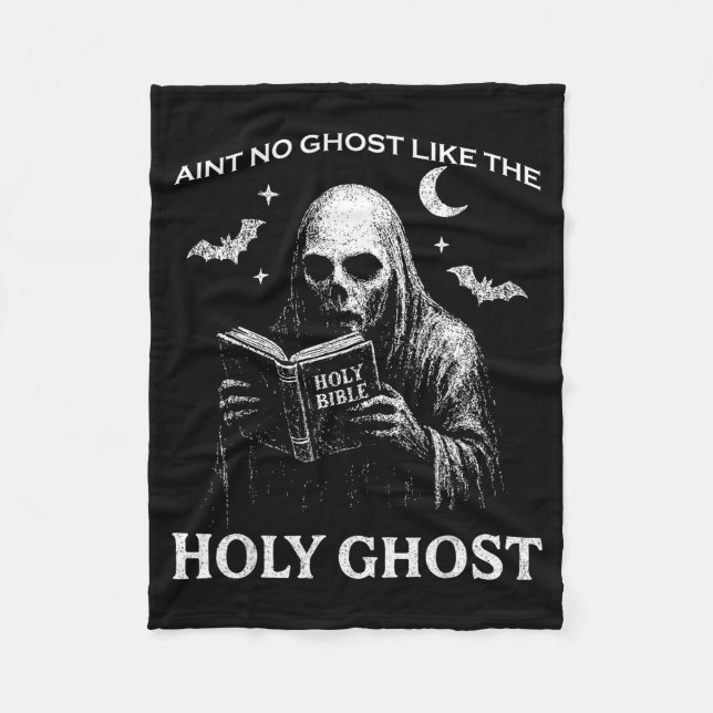 Couverture Polaire Holy Ghost Creepy Realistic Distressed Halloween B (Devant)