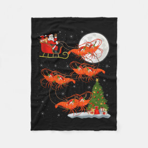 Couverture Polaire Homard Crevette Père Noël Traîneau Volant Drôle Ma
