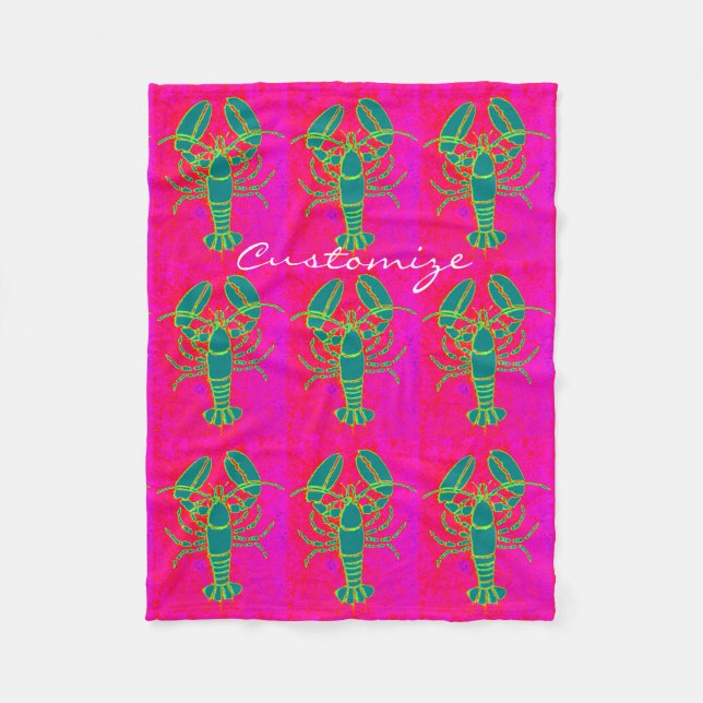 Couverture Polaire homard vert principal rouge Thunder_Cove (Devant)