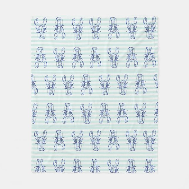 Couverture Polaire Homards bleus (Devant)
