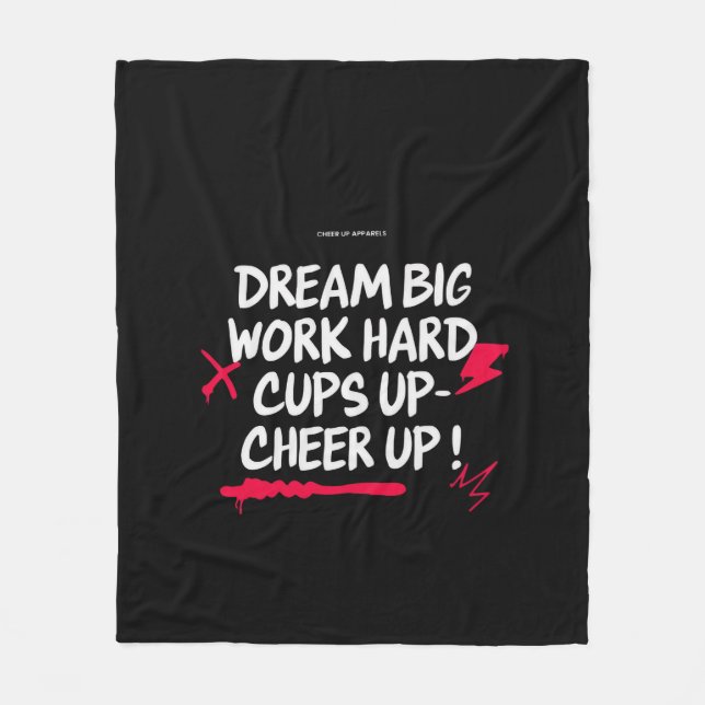 COUVERTURE POLAIRE HOME DREAM BIG CHEER UP FLEECE BLANKET  (Devant)