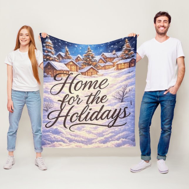 Couverture Polaire 'Home for the Holidays'  (En situation)