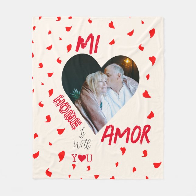 Couverture Polaire Home Is With You Fleece Blanket Cadeau (Devant)