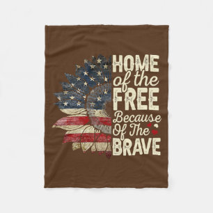 Couverture Polaire Home Of The Free Because Of The Brave Sunflower