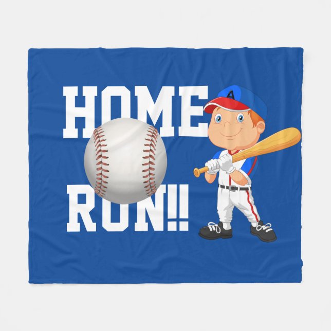 Couverture Polaire Home Run Baseball Fleece Blanket (Devant (Horizontal))