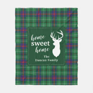 Couverture Polaire Home Sweet Home Tartan Duncan Plaid Personnalisé