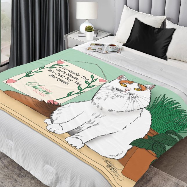Couverture Polaire Home Sweet Kitty Home (Créateur téléchargé)