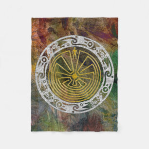 Couverture Polaire HOMME DANS l'ornement de LABYRINTHE + votre