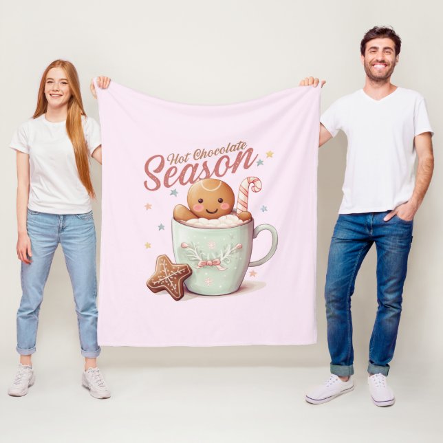 Couverture Polaire Homme de pain d'épices (En situation)