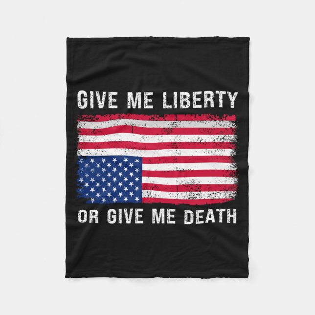 Couverture Polaire Homme Ide Drapeau Américain Vers Le Bas Donner Lib (Devant)