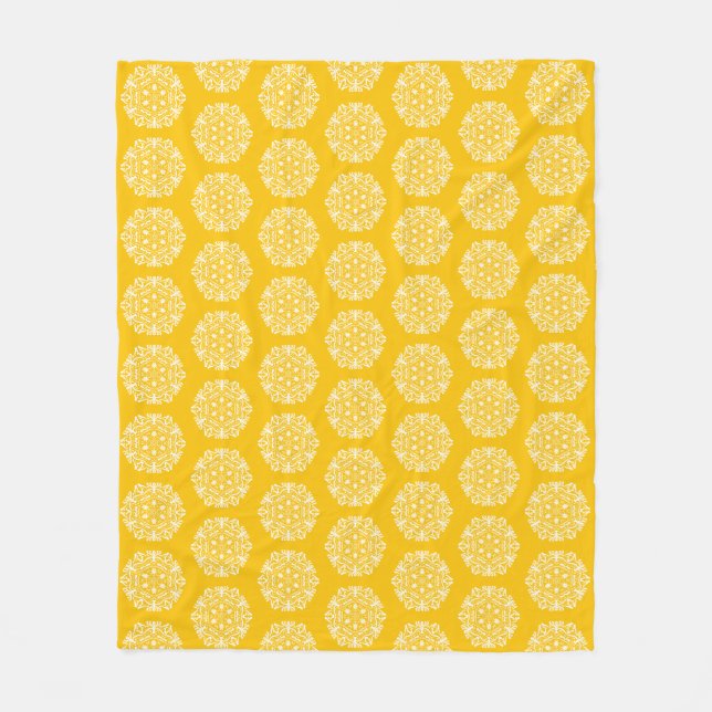 Couverture Polaire Honey Mandala (Devant)