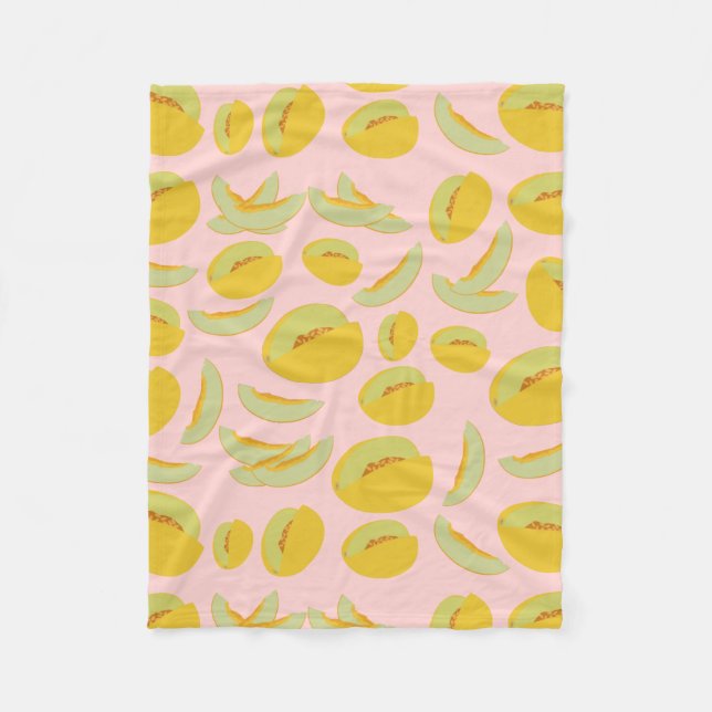 Couverture Polaire Honeydew Melons Motif de fruits (Devant)