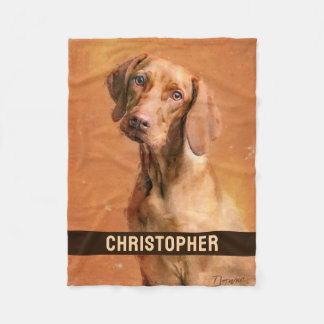 Couverture Polaire Hongrois Vizsla Dog Ajouter un nom