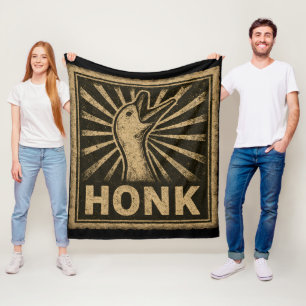 Couverture Polaire Honk Goose Funny Duck Chicken Mème