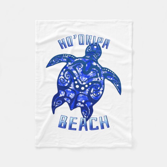 Couverture Polaire Ho'okipa Beach Hawaii Vacances Tortue Tribale (Devant)