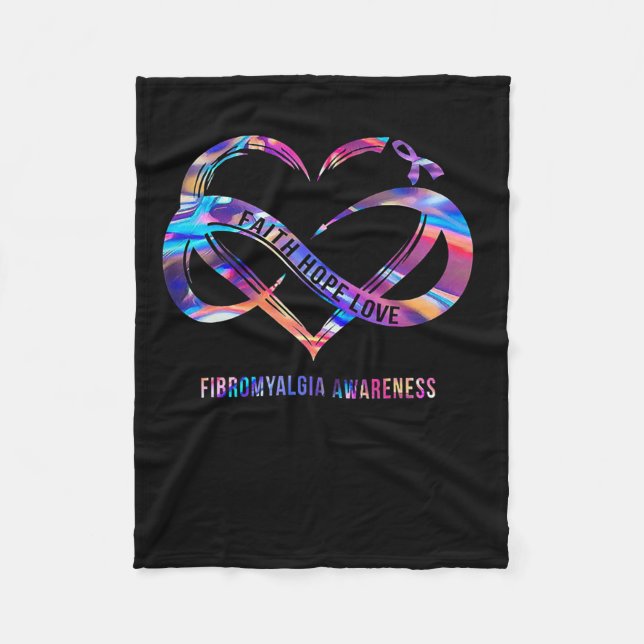 Couverture Polaire Hope Love Fibromyalgia Awareness 2 (Devant)