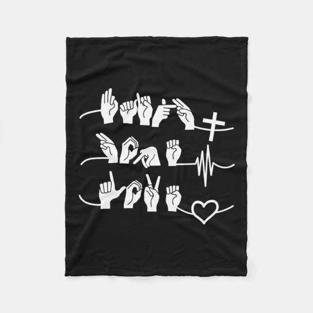 Couverture Polaire Hope Love - Religion chrétienne Heartbeat Cross He (Devant)