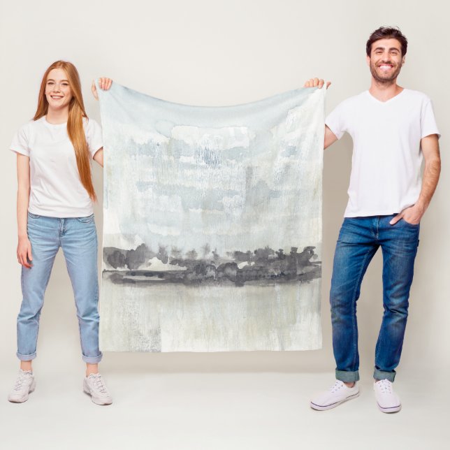 Couverture Polaire Horizon Ciel - Couleurs neutres (En situation)