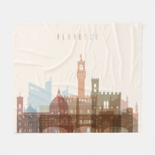 Couverture Polaire Horizon de ville de Florence, Italie