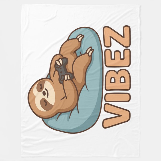 Couverture Polaire Horizontal Sloth VIBEZ Fleece Blanket – Chill Nap  (Devant)