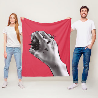 Couverture Polaire Horreur Art poignardé poing gothique