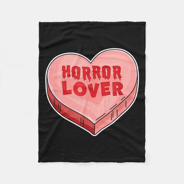 Couverture Polaire Horror Lover Candy Heart Valentines Day Halloween  (Devant)