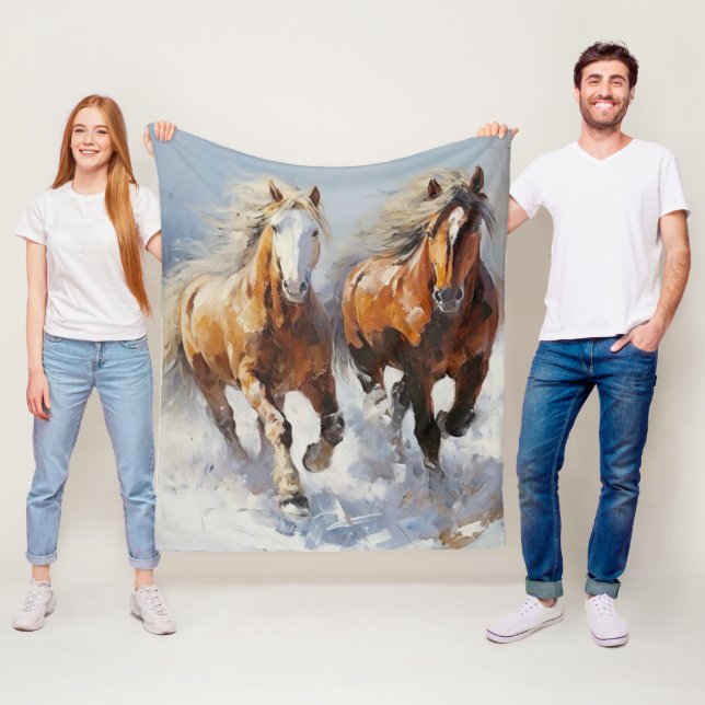 Couverture Polaire Horse (En situation)
