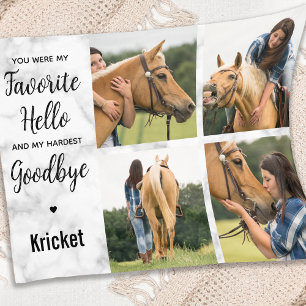 Couverture Polaire Horse Memorial Equestrian Keepsaké Photo Collage