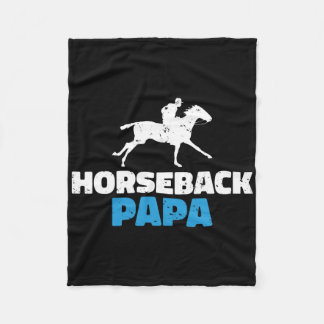 Couverture Polaire Horseback Papa Horse Riding