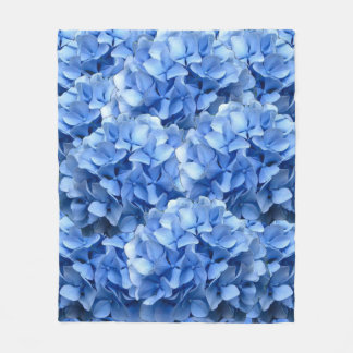 Couverture Polaire Hortensia bleu