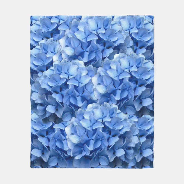 Couverture Polaire Hortensia bleu (Devant)