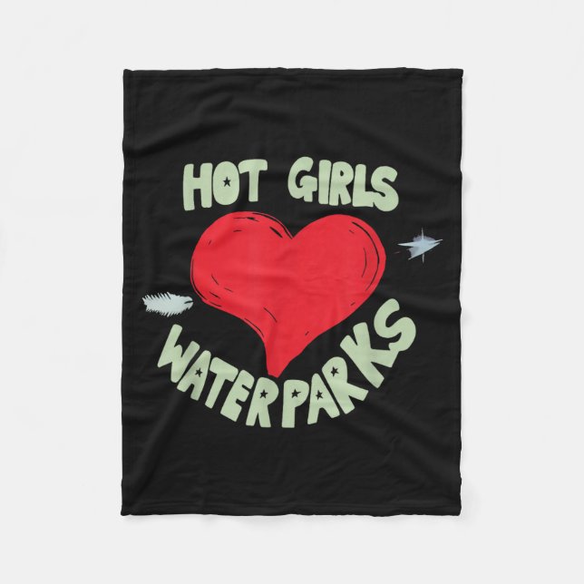Couverture Polaire Hot Girls Love Water Parks Heart Arrow  (Devant)