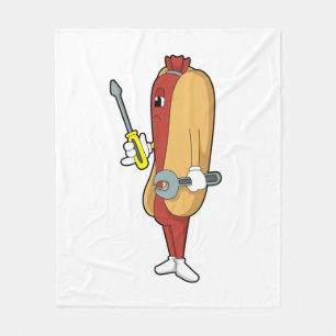 Couverture Polaire Hotdog en mécanique avec outil