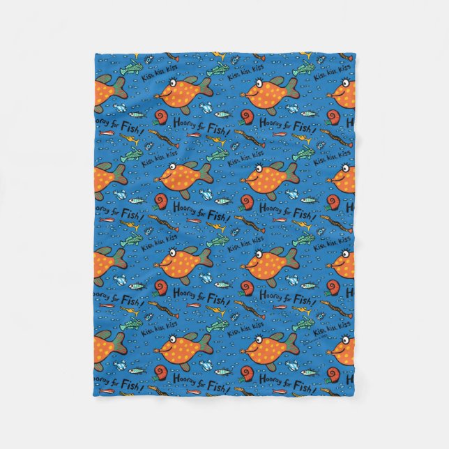 Couverture Polaire Hourra pour le motif de poissons (Devant)