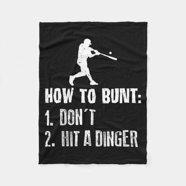 Couverture Polaire How To Bunt Don't Hit A Dinger Funny Baseball  (Devant)