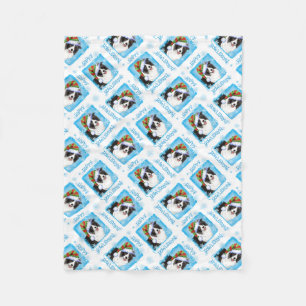 Couverture Polaire Howlidays heureux border collie