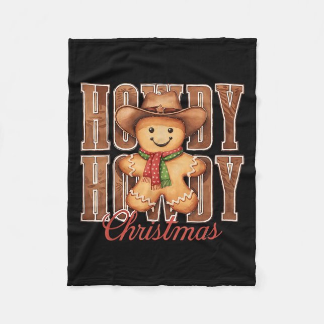 Couverture Polaire Howy Christmas Cowboy Gingerbread Homme Western Co (Devant)