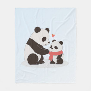 Couverture Polaire Hugs Chauds, Panda Love